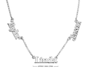 Multiple Name Necklace with Two or Three Names