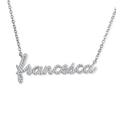 Diamond Script Name Necklace