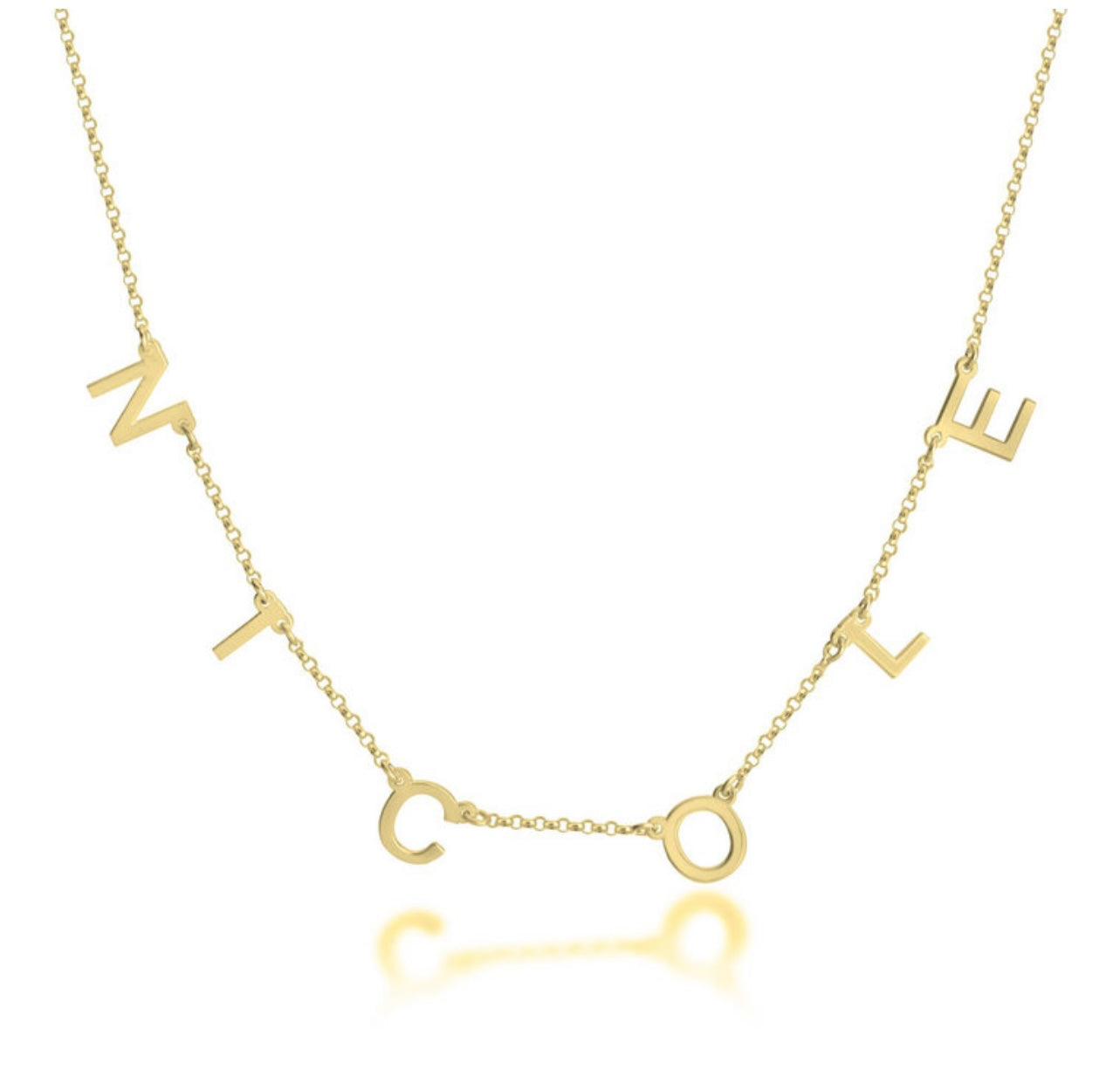 Spaced Letter Necklace