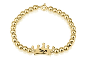 Crown Bead Bracelet